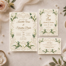 Elegant Baroque Calla Lily Ivory Wedding