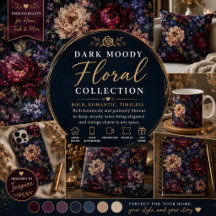 Moody gothic Impressionist Floral home decor