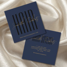 Hair stylist square business card