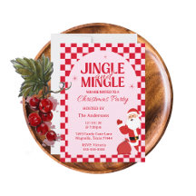 Retro Jingle And Mingle Christmas Checkerboard 