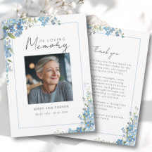 Forget Me Not Flowers Funeral Memorial Collection