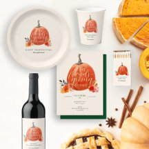 Autumn Fall Pumpkin Friendsgiving Party Collection