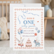 ​One Silly Goose First Birthday Watercolor Set