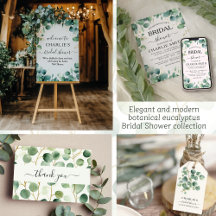 Modern Elegant Greenery Bridal Shower 