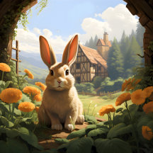 Rabbit Amongst The Marigolds