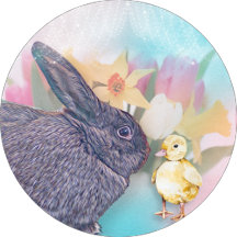 Springtime, Bunny and Duckling