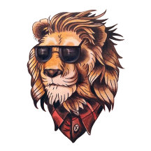 Watercolor Pattern - Vector lion