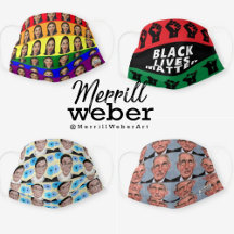 FACE MASKS BY ARTIST MERRILL WEBER