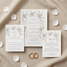 White Sculptured Roses Arch Wedding