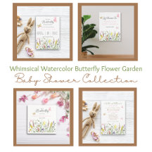 Whimsical Butterfly Wildflower Baby Shower 