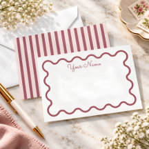 Personalized Border Note Cards