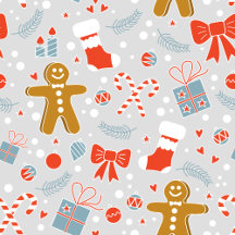 Christmas set - Santa, mittens, stocking, hat etc.