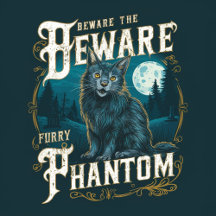 Victorian Gothic Maine Coon Cat on Halloween Night