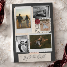Travel Collage Family Photo Holiday Cards