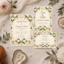 Elegant Baroque Calla Lily Wedding