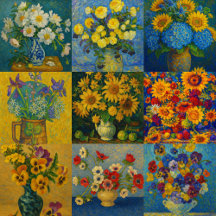 Floral postcard