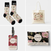 Wildflower Botanical Floral Monogram Clothing Acc