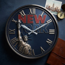 New York City Empire State Skyline Wall Clock