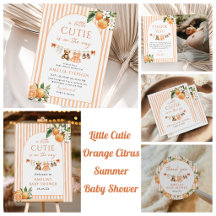 Little Cutie Orange Citrus Baby Shower