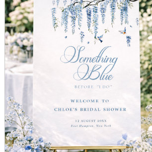 Something Blue Wildflower Bouquet Bridal Shower  Invitation