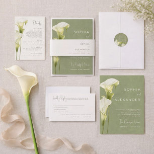 Wedding Gift Tags "Delicate Calla Lilies"