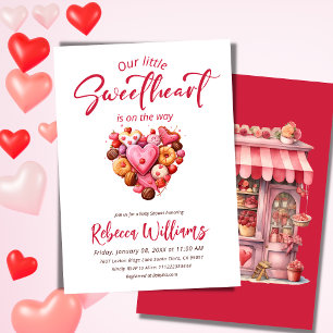 A Little Sweetheart Red Sweet Heart Baby Shower 