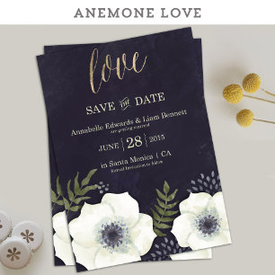 Summer Night Flowers Wedding Information Card