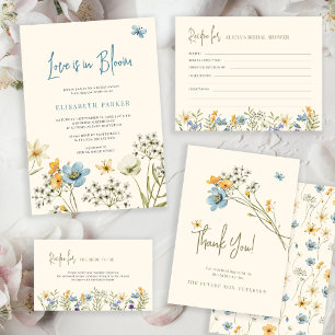 Budget love in bloom bridal shower invitation 