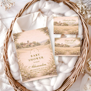 Neutral Botanical Garden Baby Shower Invitation