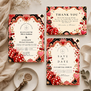 Cartons Réponse Mariage de casino Vegas ludique