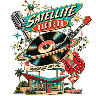 Satellite Records Retro Vinyl Atomic Age Women's T T-Shirt