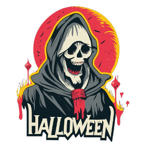 Halloween ghost under the rain T-Shirt