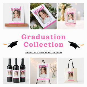 Photo Graduation Party Élégant Script moderne