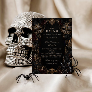 Elegant Masquerade Halloween Party Invitation