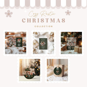 Merry and Bright Vintage Photo Ceramic Ornament