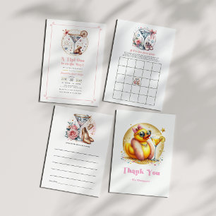 Invitations En Acrylique Un Tini Est En Chemin Baby shower Clair