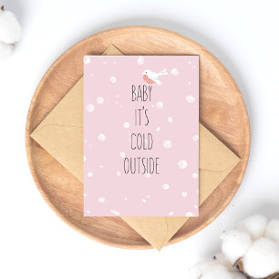 Baby, it's cold outside - Romantic Christmas Holiday Card