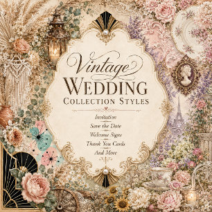 Victorian vintage Burgundy Rose Wedding Invitation