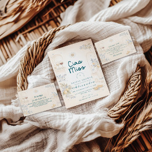 Mediterranean Ciao Miss Bridal Shower Napkin