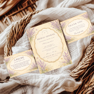Vintage Lavender Garden Bridal Shower Invitation