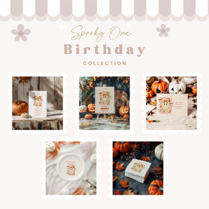 Coquette Lace Ghost Halloween 1st Birthday Invitation