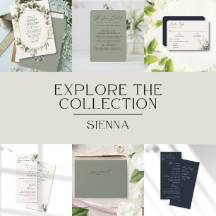 Simple Greenery Eucalyptus Navy Wedding Rose