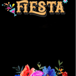 Invitation Aquarelle colorée Floral Fiesta Mariage