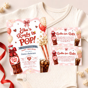 Invitation Elle est prête à faire éclater Fête de Bébé Soda T