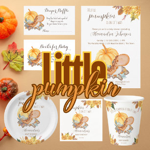 Serviette En Papier Baby shower d'automne du petit dinosaure citrouill