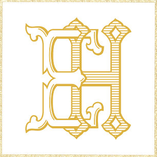 HE Monogramme ou EH Monogramme Mariage Invitations