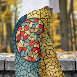 Chic Bold Cubism Style Leggings
