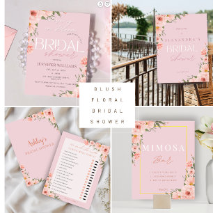 Ballotins Blush Dusty Rose Floral Wedding shower