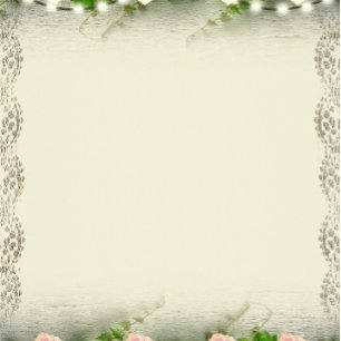 Vintage Rose & Lace Wedding Rehearsal Invitation