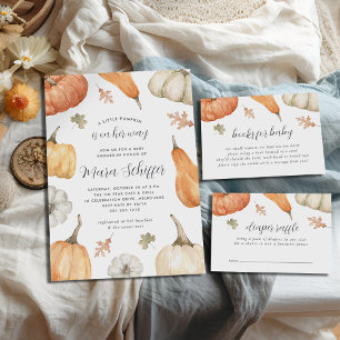 Rustic Pumpkins Fall Baby Shower Invitation